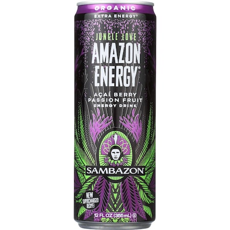 Sambazon Amazon Energy Acai Berry Passionfruit Energy Drink Organic, PK12 153240245